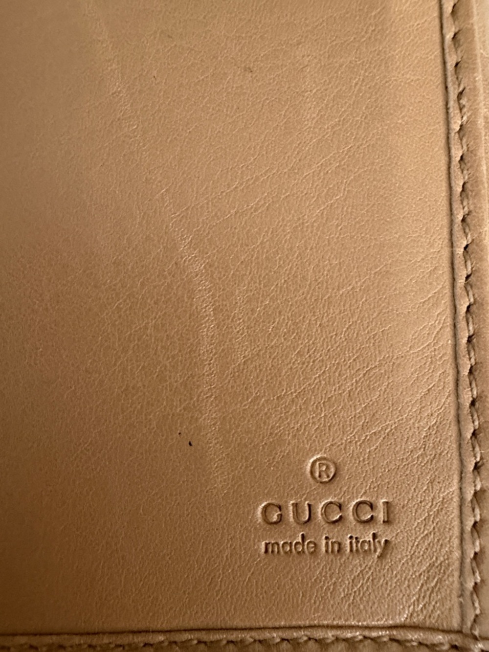 Gucci Tan Monogram Continental Wallet with Gold Double-G - Picture 6 of 6